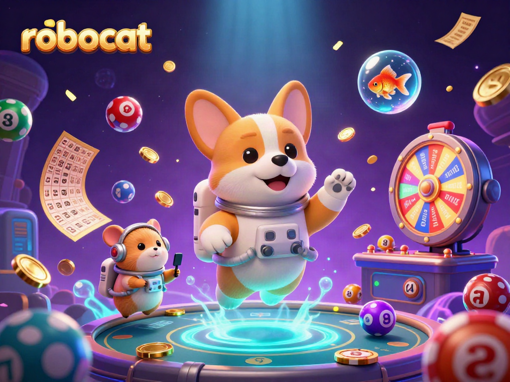 Experience exciting gameplay in Robocat Casino with vibrant digital gaming elements and animated characters.